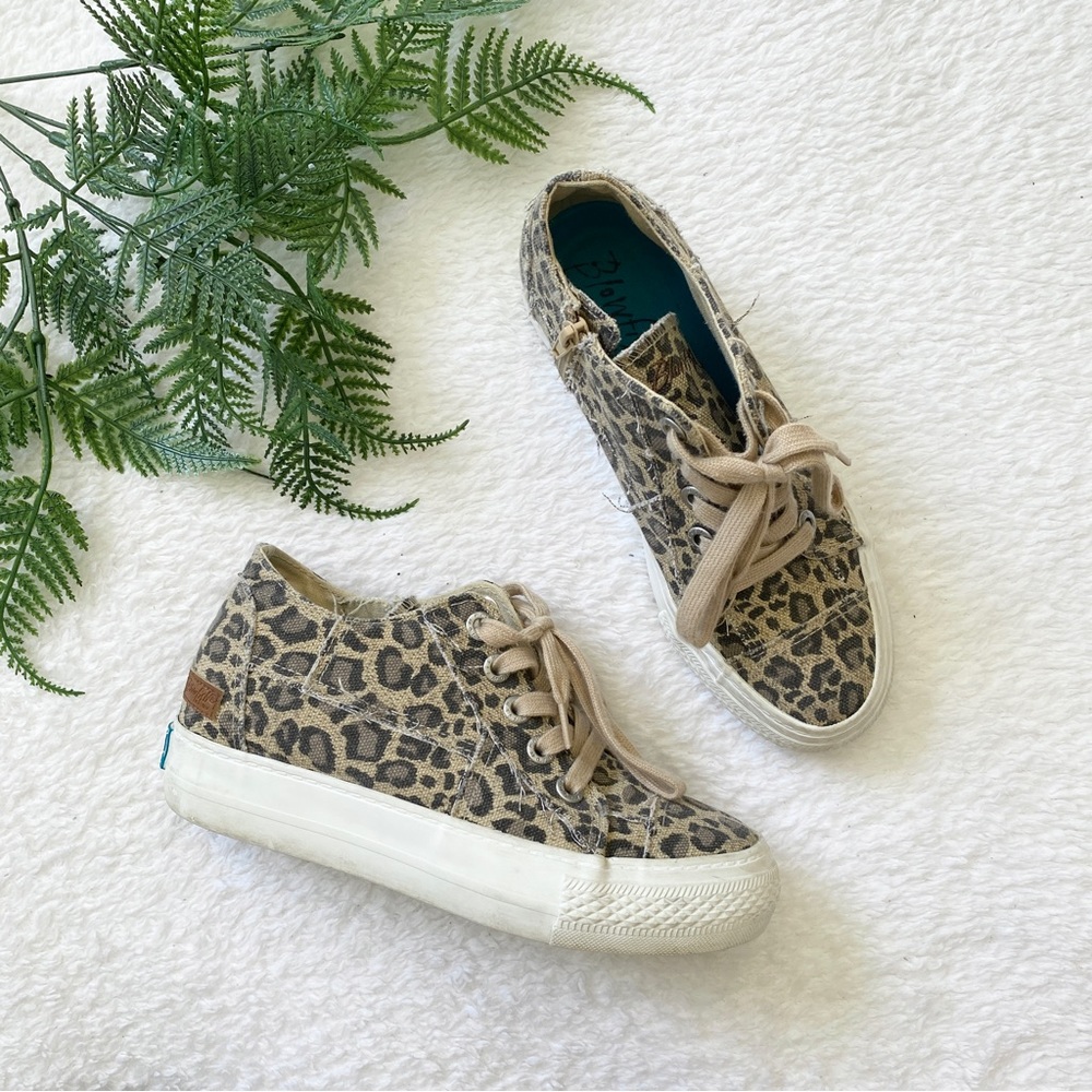 Blowfish | blowfish Malibu melondrop leopard cheetah print wedge sneakers